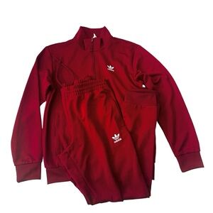 Adidas Originals Maroon/Burgundy Classic Tracksuit - Full Set ( Size M )
